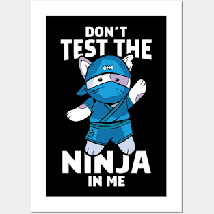 Ninja Cat Karate Fighter Posters and Art